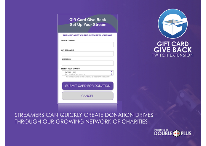 The Gift Card Give Back Twitch Extension – screenshot 3