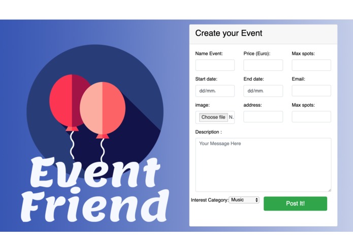 EventFriend - Event Submitter – screenshot 1