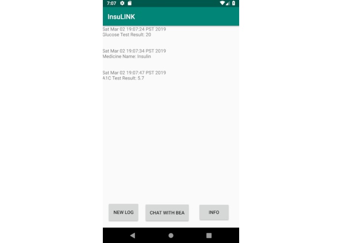 InsuLINK – screenshot 1