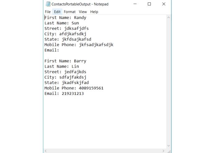 Contacts Portable – screenshot 3