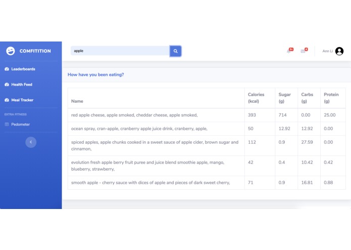 comFITition – screenshot 1