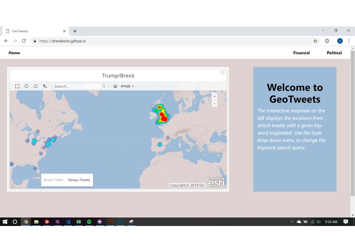 GeoTweets – screenshot 1