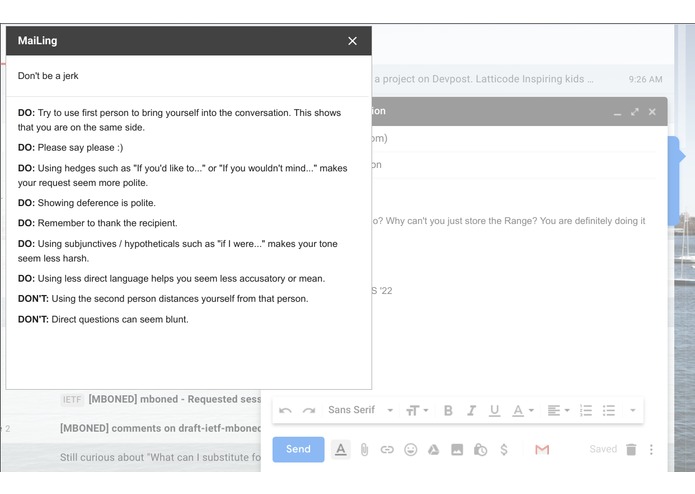 MaiLing – screenshot 1