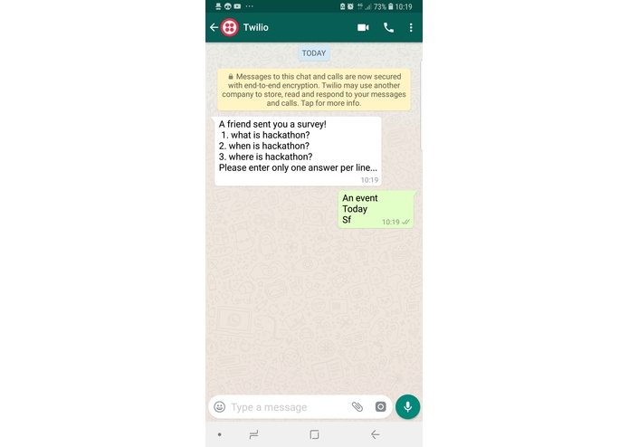 SFHacks2019_TwillioSubmission_WhatsAppSurveyBot – screenshot 4