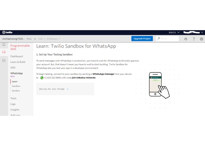 SFHacks2019_TwillioSubmission_WhatsAppSurveyBot – screenshot 1