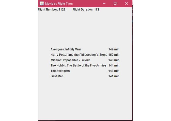 Movies By Flight Duration – screenshot 1