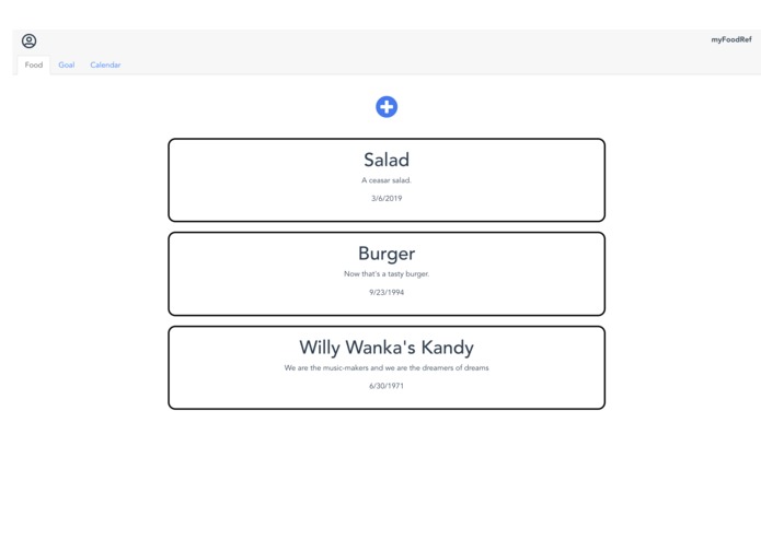 myFoodRef – screenshot 1