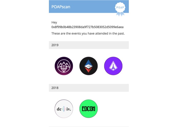 POAP – screenshot 1