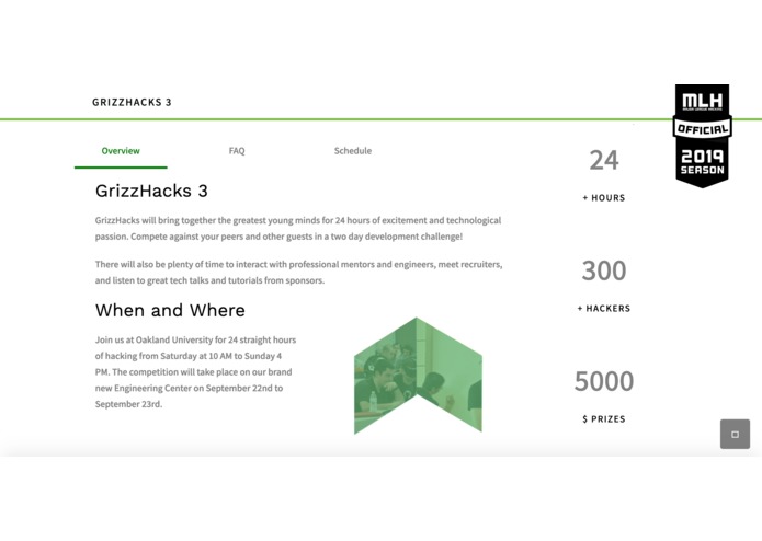 GrizzHacks Frontend Interface – screenshot 2