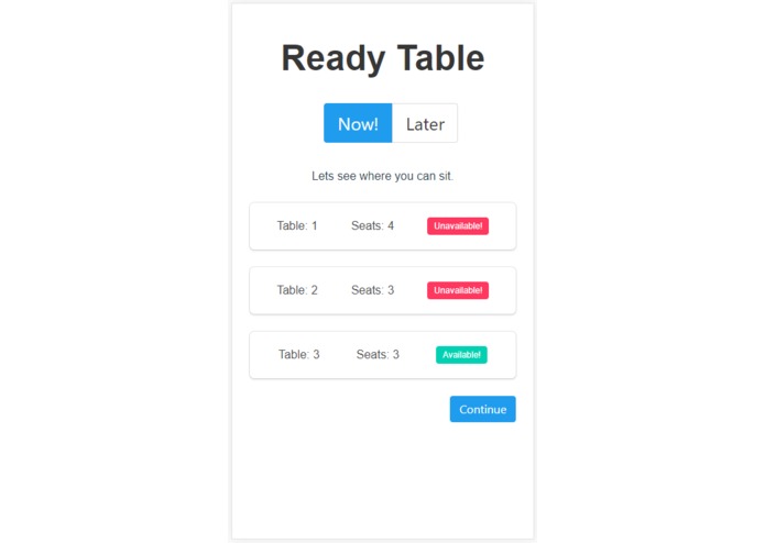 ReadyTable – screenshot 2