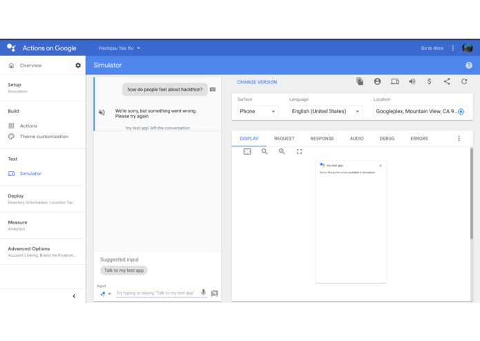hackpsu project YaoXu – screenshot 4