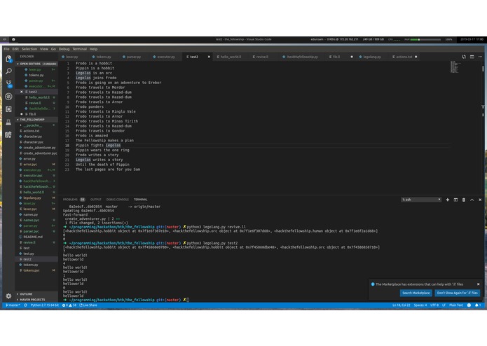 Legolang – screenshot 2