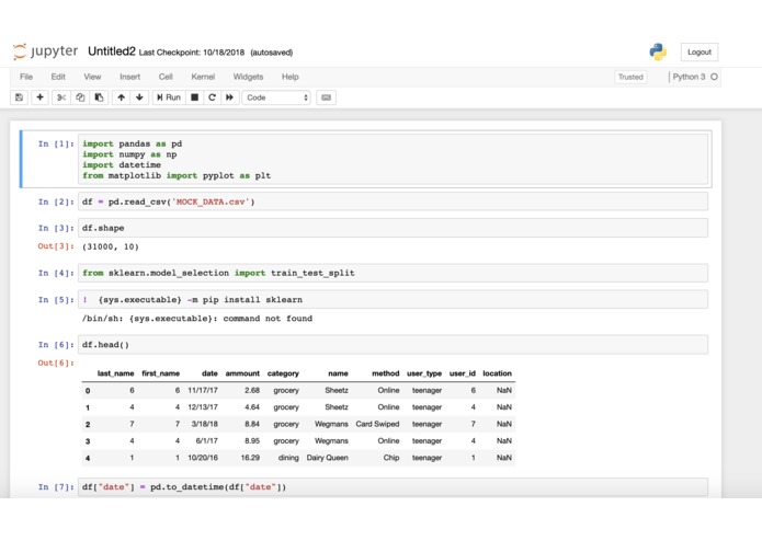 ML – screenshot 1