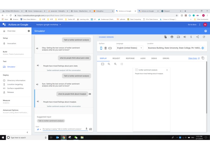 GCP applicatoins – screenshot 1