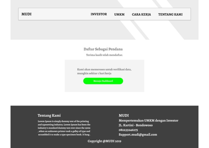 MUDI ( mempertemukan UMKM dan investor – screenshot 8