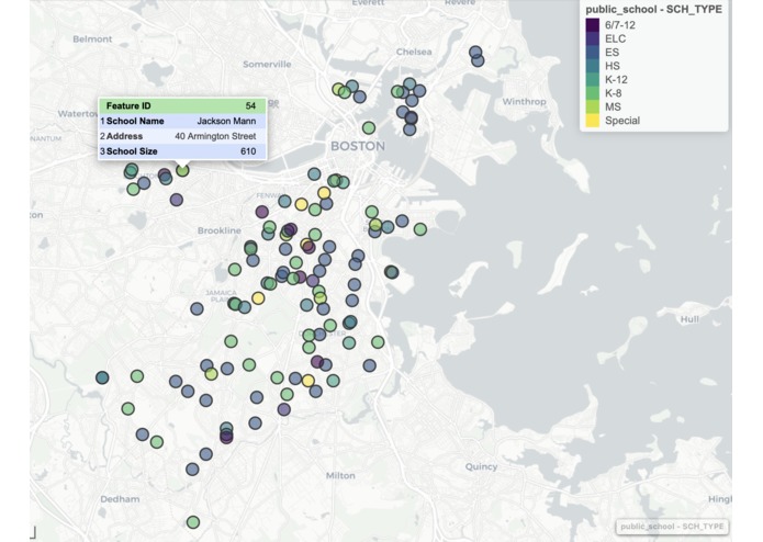 Boston Schools and Crime Rate – screenshot 1