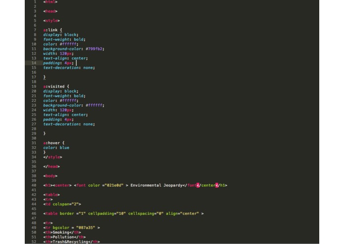 Girls who Hack-Environmental Jeopardy – screenshot 1