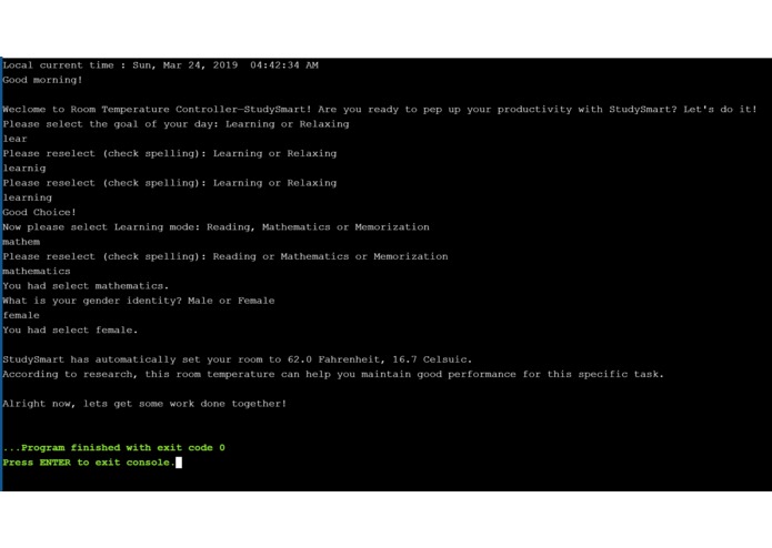 Room Temperature Controller—StudySmart – screenshot 1