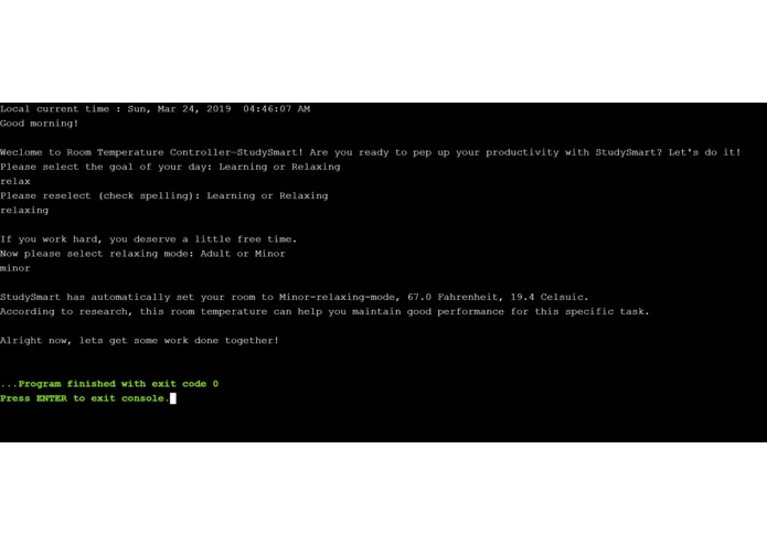 Room Temperature Controller—StudySmart – screenshot 2