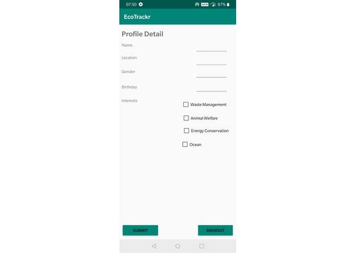 EcoTrackr – screenshot 2