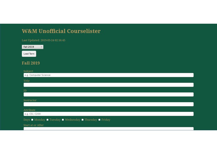 Courselister – screenshot 1