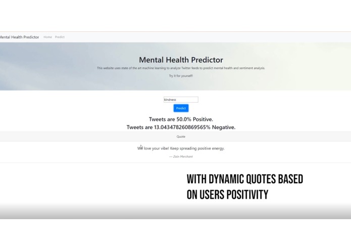 Mental Health Predictor with Tweet Sentiment Analysis – screenshot 2