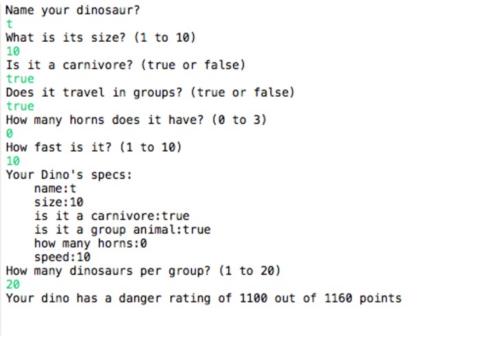 Dinosaur Danger Rating – screenshot 1