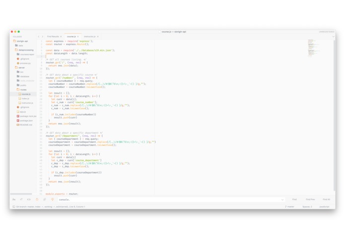 CMU Course API – screenshot 9
