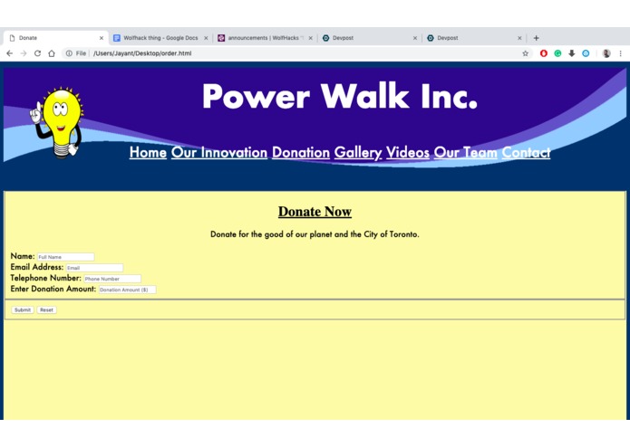 Hackathon 2019 Kinetic Electricity – screenshot 2
