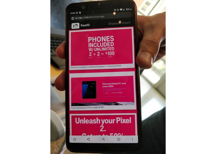 FaceIO – screenshot 1