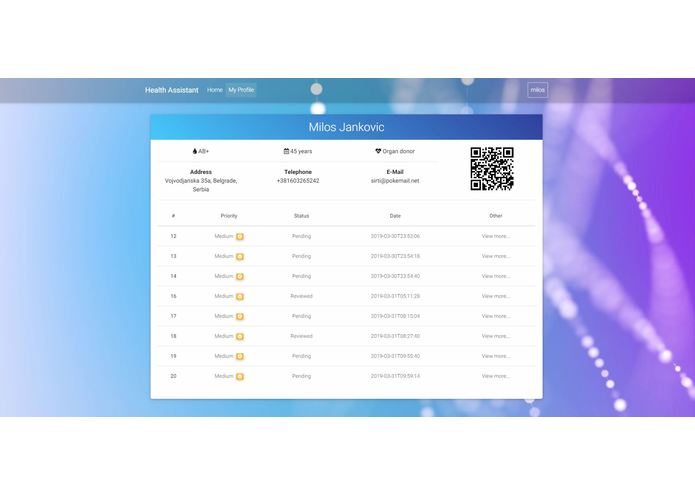 Health Assistant - Team SIRTI – screenshot 1