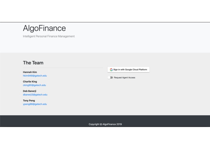 AlgoFinance – screenshot 1