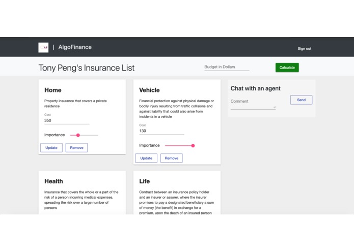 AlgoFinance – screenshot 2