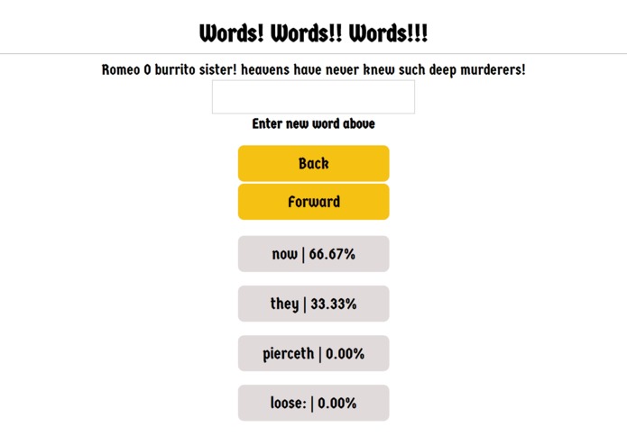 WordsWordsWords – screenshot 1