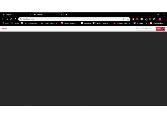 Hawkify and the power of ReactJS – screenshot 1