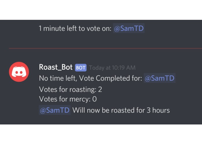 Roast bot – screenshot 5