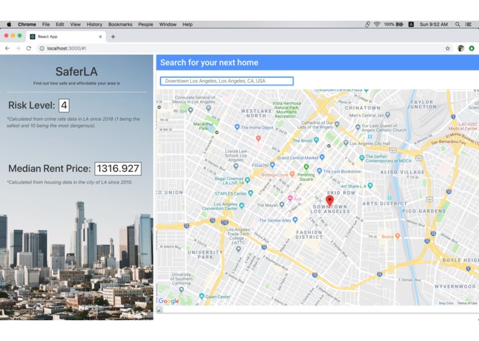 SaferLA – screenshot 2