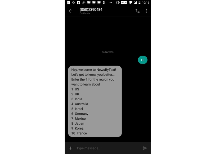 NewsByText – screenshot 1