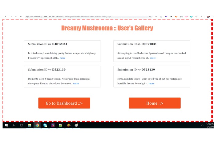 Dreamy Mashrooma Privacy safe content sharing platform – screenshot 1