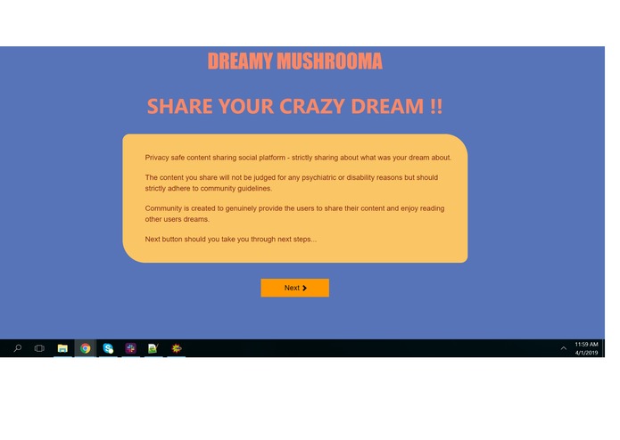 Dreamy Mashrooma Privacy safe content sharing platform – screenshot 2
