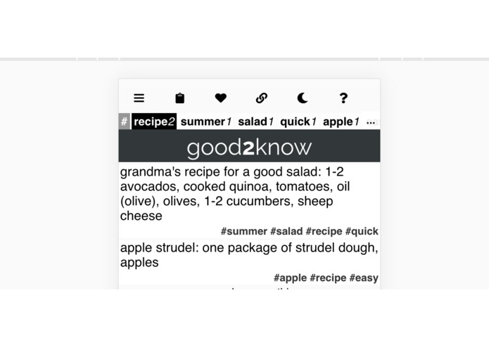 good2know – screenshot 1