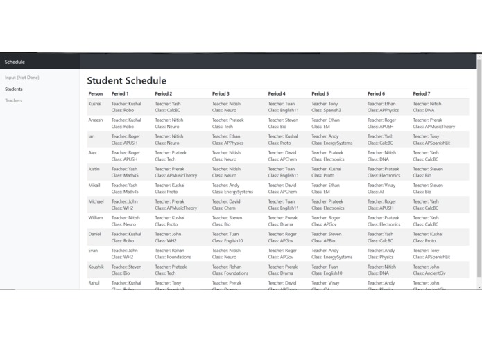 High School Scheduling – screenshot 1