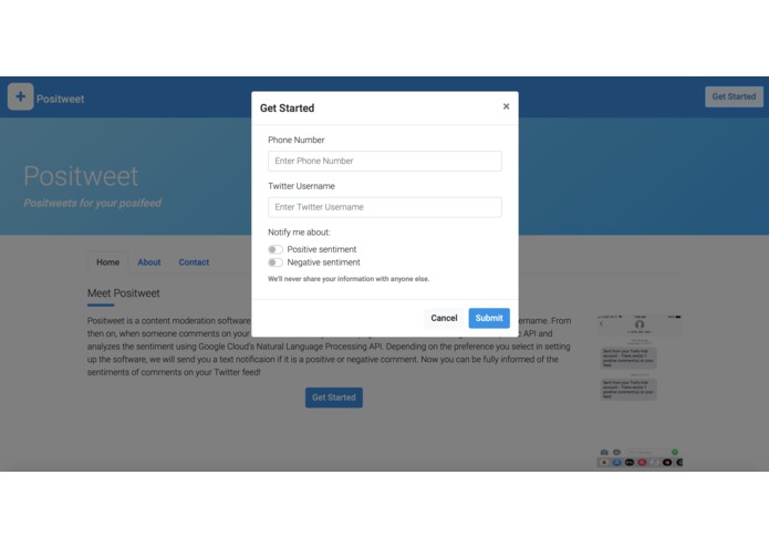 Positweet – screenshot 2