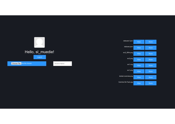 Decentralized Health Care System – screenshot 1