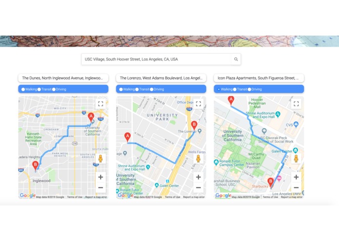 RouteComp; – screenshot 2