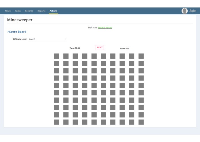 Minesweeper in Appian – screenshot 1