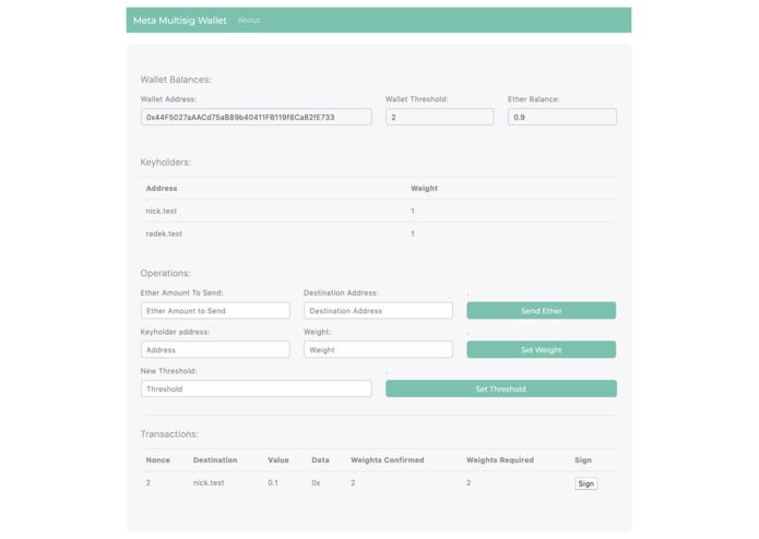MetaMultisigWallet – screenshot 1