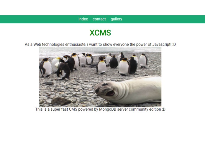 Xavier's Content Management System – screenshot 1