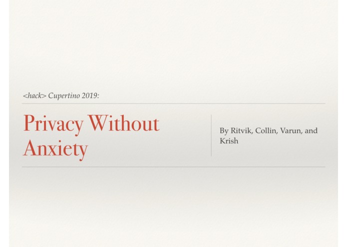 Privacy Without Anxiety – screenshot 1