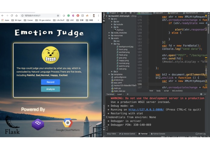 Emotion Judgement by NLP  – screenshot 2